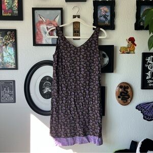 vintage y2k whimsigoth floral mini dress